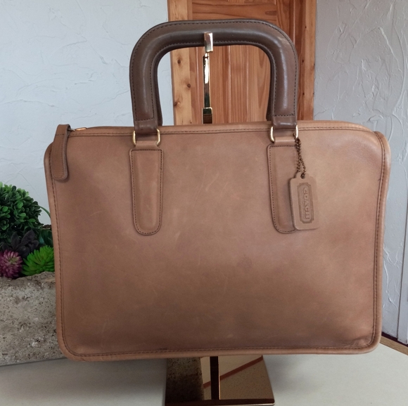 Coach Bonnie Cashin 1960-1970s, Portfolio, Slim-Zip bag in Putty. - Picture 12 of 14